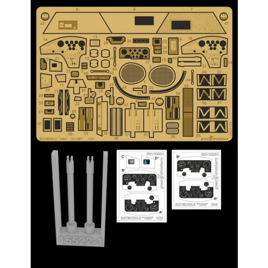 Greenstrawberry 15522 1/25 Batmobile Detail set for AMT kit [Batman/Batman Returns] - Sci-fi & Educational Toys