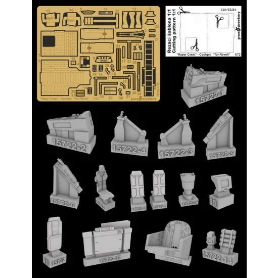 Greenstrawberry 15722 1/72 Razor Crest Cockpit Detail set for Revell #06781 [STAR WARS - Mandalorian]