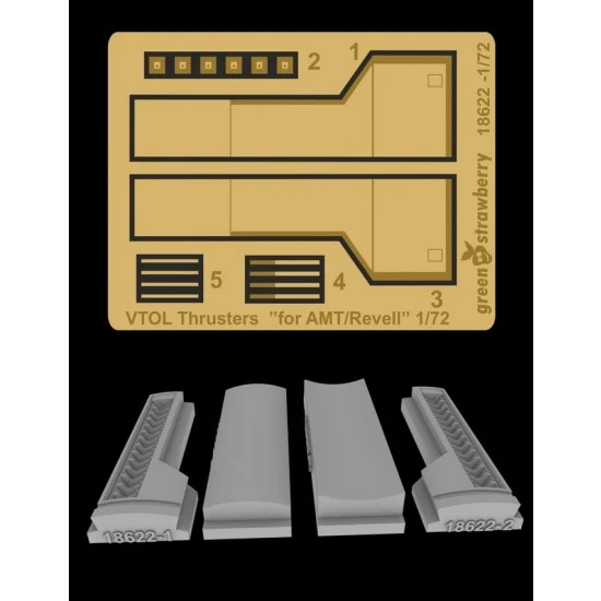 Greenstrawberry 18622 1/72 "Razor Crest" VTOL Thrusters for AMT kit [STAR WARS - Mandalorian]