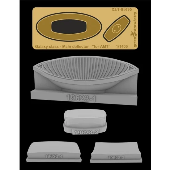 Greenstrawberry 19623 1/1400 USS Enterprise NCC-1701-D Galaxy class Main Deflector Correction Set for AMT kit