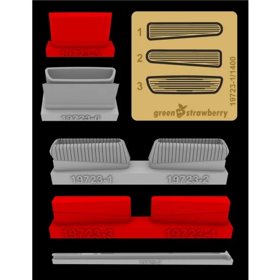 Greenstrawberry 19723 1/1400 USS Enterprise NCC-1701-D Galaxy class Impulse Engines Correction Set for AMT kit