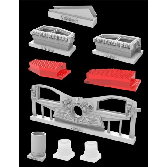 Greenstrawberry 20623 1/350 Kronos one (Qo'noS) - Impulse Engine Resin Detail and Corection set for Polar Lights kit