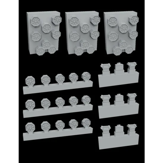 Greenstrawberry 21724 1/350 NCC-1701-A Hangar Eqipment Detail set for Polar Lights kit