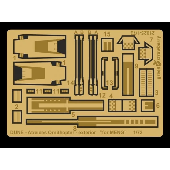 Greenstrawberry 21925 1/72 DUNE Atreides Ornithopter Exterior Detail set for Meng kit - Sci-fi & Educational Toys