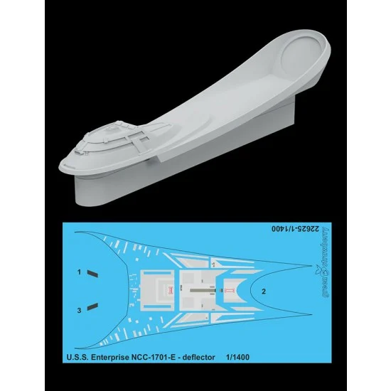 Greenstrawberry 22625 1/1400 USS Enterprise NCC-1701-E Deflector Correction set for AMT kit