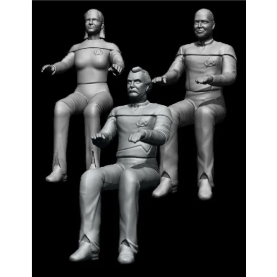 Greenstrawberry 720029 1/72 Star Trek TNG Danube-class Cockpit Crews (3 resin figures)