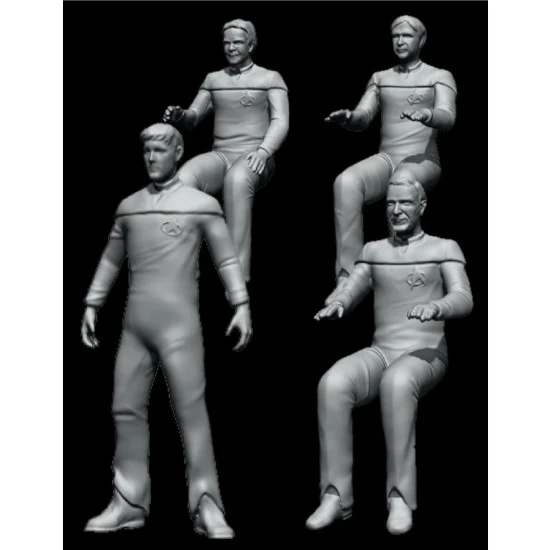 Greenstrawberry 720030 1/72 Star Trek DS9 Danube-class Cockpit Crew (4 resin figures)