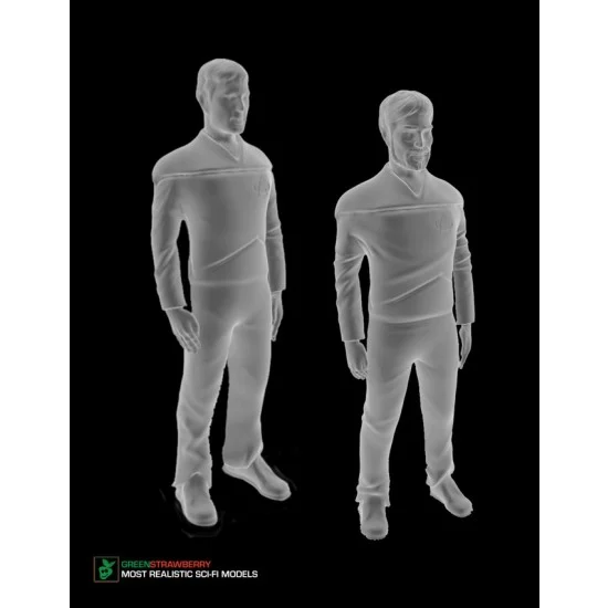 Greenstrawberry 720032 1/72 In Beam Resin Figures in Transporter Beam (2 clear resin figures) - Sci-fi & Educational Toys