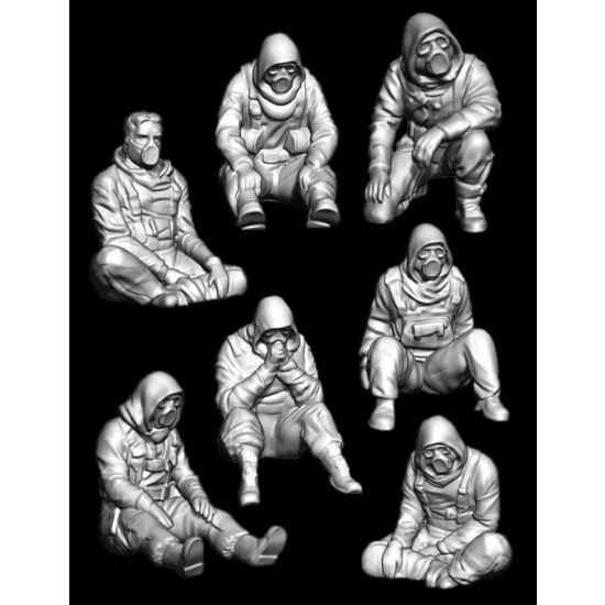 Greenstrawberry 72036 1/72 DUNE Refugee Spice Harvester Crews (7 figures) for Meng kit - Model Figures