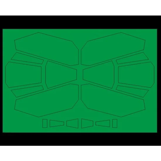Greenstrawberry AM025 1/72 DUNE Atreides Ornithopter Canopy Masking for Meng kit - Sci-fi & Educational Toys