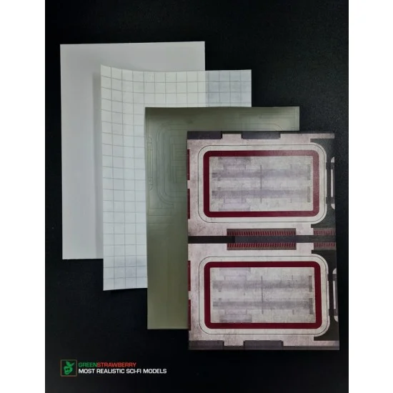 Greenstrawberry DP10 1/144 Hangar Deck #10 Display Base for Small Scales (135x200mm) - Sci-fi & Educational Toys