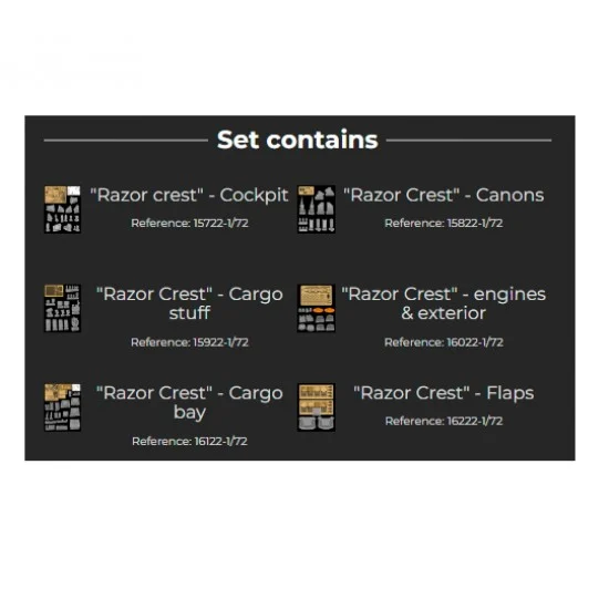 Greenstrawberry FP23 1/72 Razor Crest Detail Set for Revell #06781 [Fruit PACK] - Sci-fi & Educational Toys