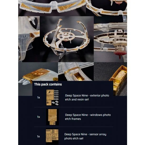 Greenstrawberry FP31 1/3300 Deep Space Nine The Station Photo-etch set for Polar Lights kits [FRUIT PACK]