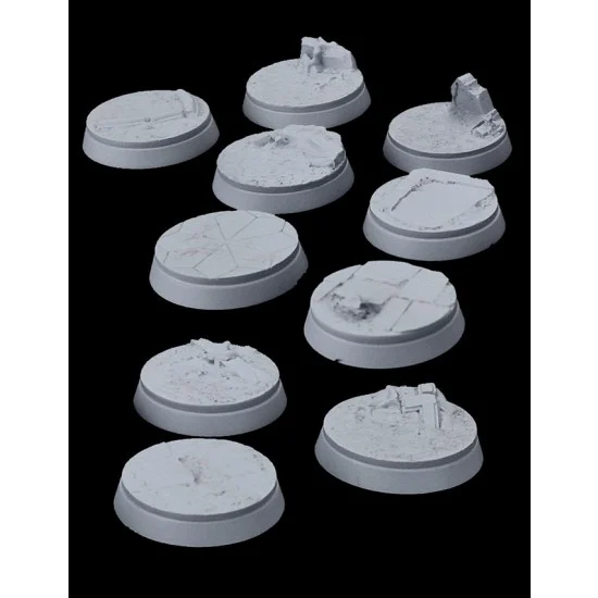 Greenstrawberry WG002-1-10 Wargaming - Resin Zombie Graveyard Bases 25mm (10pcs)