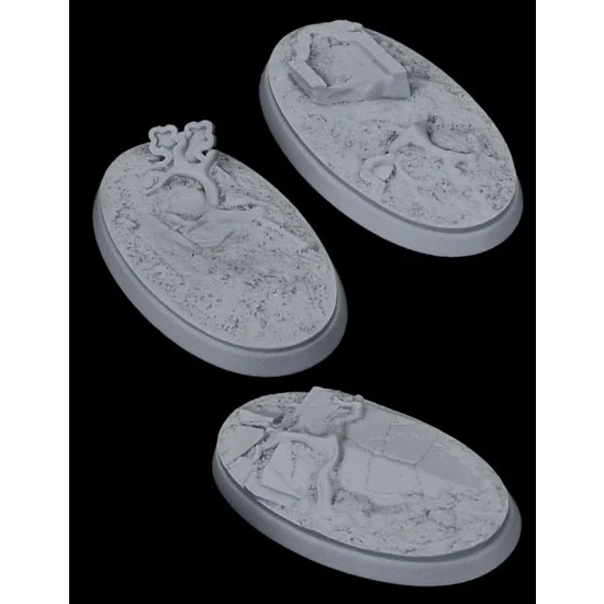 Greenstrawberry WG002-22-24 Wargaming - Resin Zombie Graveyard Bases 60mm (3pcs)