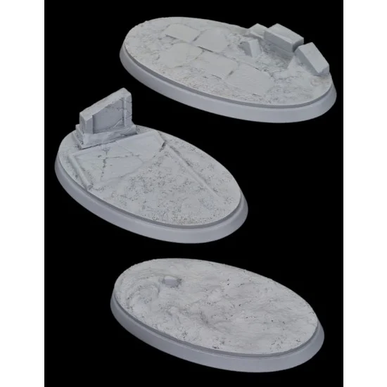 Greenstrawberry WG002-25-27 Wargaming - Resin Zombie Graveyard Bases 75mm (3pcs)