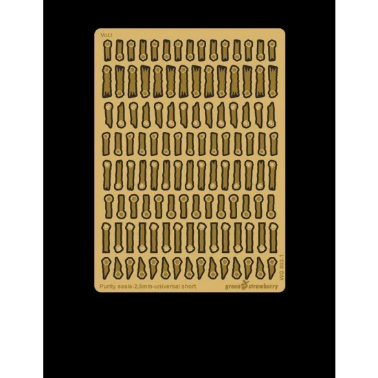 Greenstrawberry WG003-1 Wargaming - Purity Seals #Universal Short (width: 2.5mm, photo-etch)