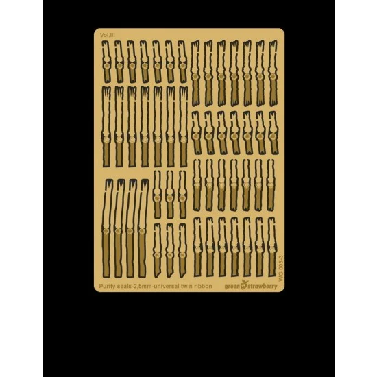 Greenstrawberry WG003-3 Wargaming - Purity Seals #Universal Twin Ribbon (width: 2.5mm, photo-etch)