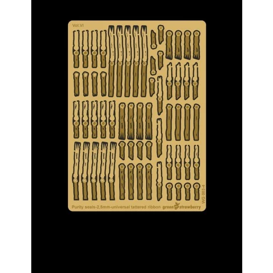 Greenstrawberry WG003-4 Wargaming - Purity Seals #Universal Tattered Ribbon (width: 2.5mm, photo-etch)