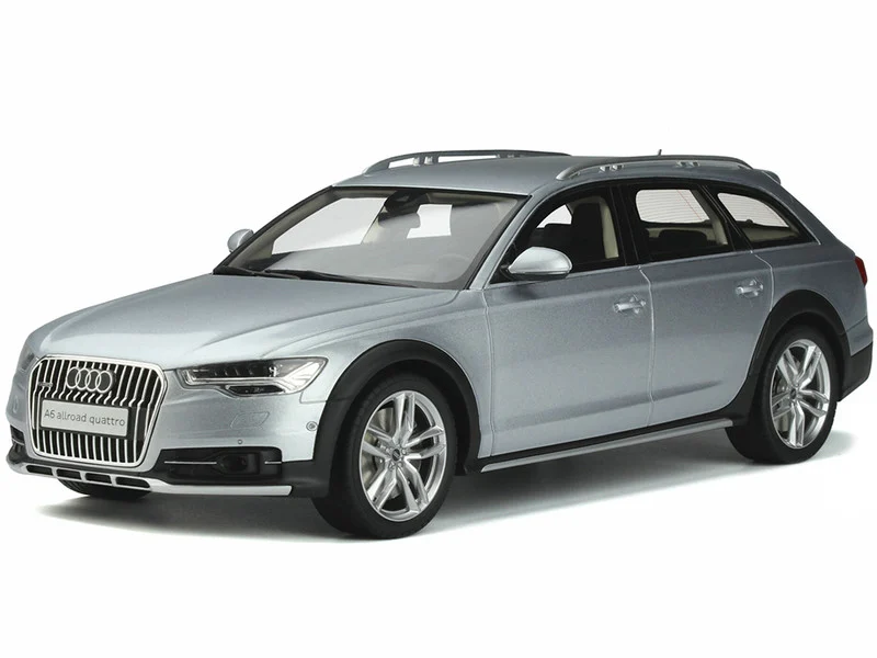 2019 Audi A6 (C7) Allroad Floret Silver Metallic 1/18 Model Car by GT Spirit - Audi Models