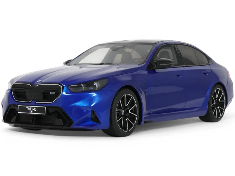 2024 BMW M5 (G90) Marina Bay Blue Metallic with Black Top 1/18 Model Car by GT Spirit - BMW Models