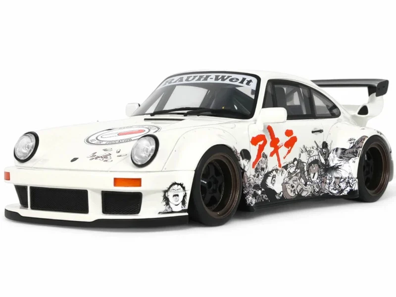 2024 RWB Akira White with Graphics "Akira" (1988) Movie 1/18 Model Car by GT Spirit - Porsche Models
