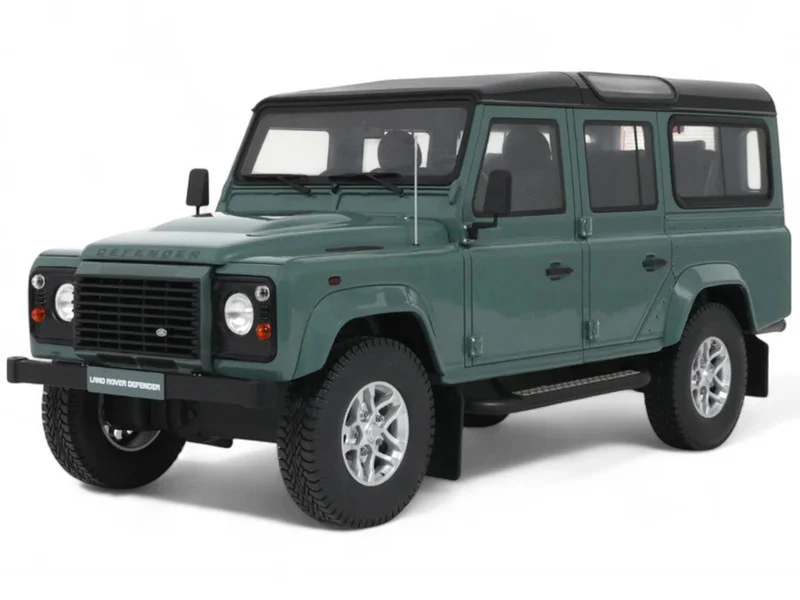 2016 Land Rover Defender 3 Station Wagon Green with Black Top 1/18 Model Car by GT Spirit - Range/Land Rover Models
