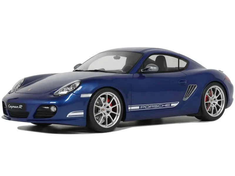 2012 Porsche Cayman R Aqua Blue Metallic 1/18 Model Car by GT Spirit - Porsche Models