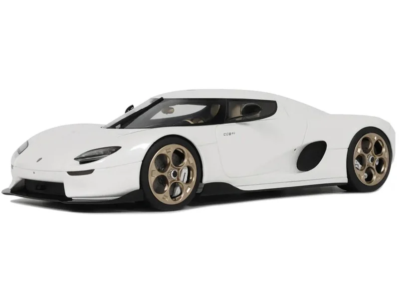 2024 Koenigsegg CC850 Crystal White 1/18 Model Car by GT Spirit - Koenigsegg Models