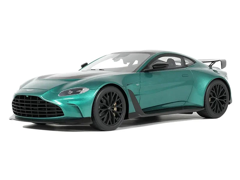 2023 Aston Martin Vantage V12 British Racing Green with Black Hood and Top 1/18 Model Car by GT Spirit - Aston Martin Models