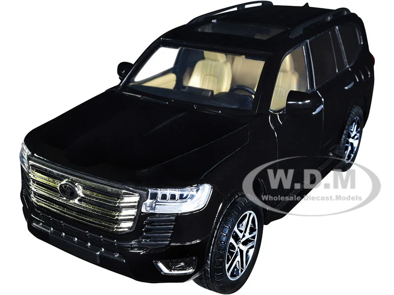 Toyota Land Cruiser Black Metallic 1/24 Diecast Model Car - Toyota Models