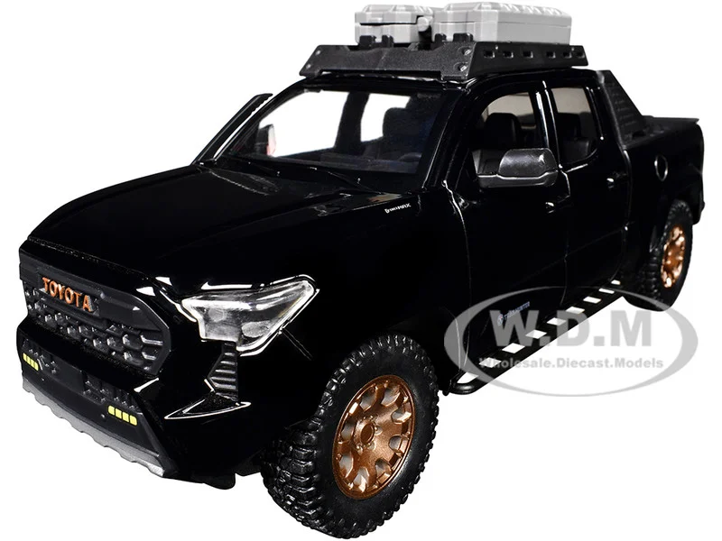 2024 Toyota Tacoma Trailhunter Edition Pickup Truck Black 1/24 Diecast Model Car - Toyota Models