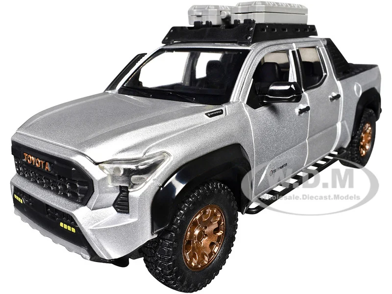 2024 Toyota Tacoma Trailhunter Edition Pickup Truck Silver Metallic 1/24 Diecast Model Car - Toyota Models
