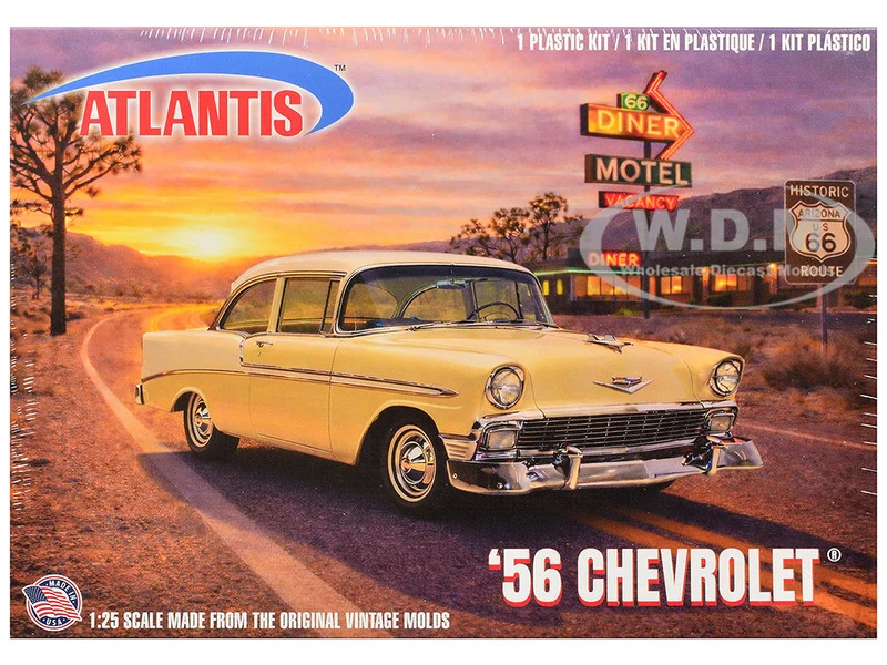 Skill 3 Model Kit 1956 Chevrolet Bel Air "Route 66" 1/25 Scale Model by Atlantis - Chevrolet Models
