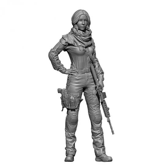 H3 Models HS16009 1/16 G.I Jane Female Soldier with Rifle - Model Figures