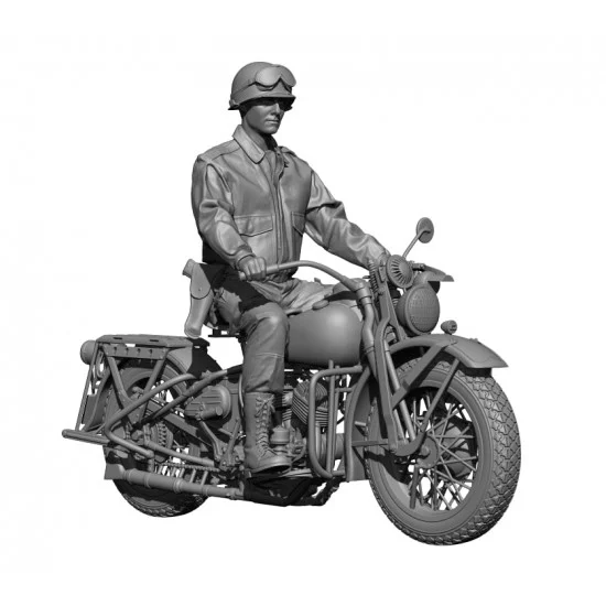 H3 Models 16109 1/16 WWII US Para American Rider with Bike - Military Vehicles & Tanks
