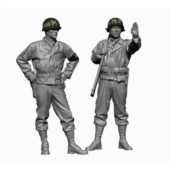H3 Models HS48126 1/48 WWII US Army MP Set (2 figures) - Model Figures