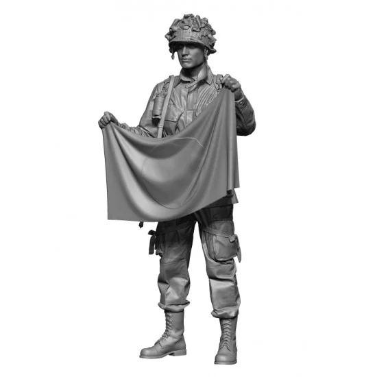 H3 Models 35154 1/35 WWII US Paratrooper (Flag) - Model Figures