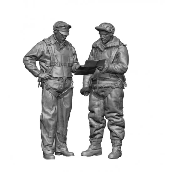 H3 Models 48001 1/48 USAAF Bomber Pilot and Crew - Model Figures