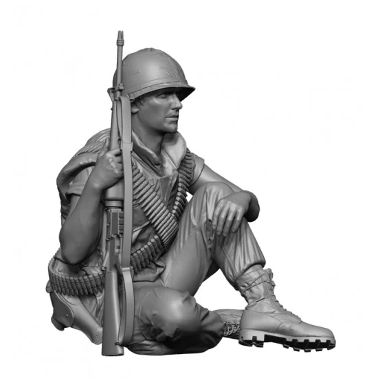 H3 Models 48103 1/48 Vietnam War US Rifleman Sitting Position - Model Figures