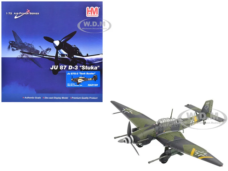 Junkers Ju 87G-2 Stuka Aircraft "WNr. 494193, Tank Buster, Stab. SG 2, Slovakia" (1944) German Luftwaffe "Air Power Series" 1/72 Diecast Model by Hobby Master