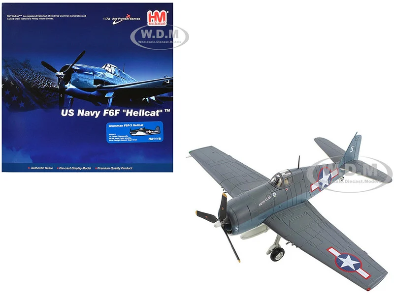 Grumman F6F-3 Hellcat Fighter Aircraft "Ruth-Less, Lt. Oscar Chenoweth, VF-38, Segi Point Airstrip, New Georgia Island" (1943) United States Navy "Air Power Series" 1/72 Diecast Model by Hobby Master