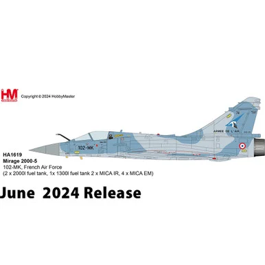 Mirage 2000-5 1/72 Die Cast Model - HA1619 102-MK, French Air Force