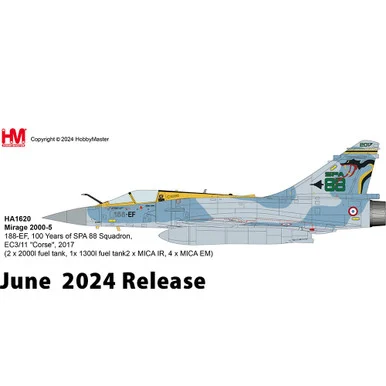 Mirage 2000-5 1/72 Die Cast Model - HA1620 88 Squadron, 100 Years of SPA