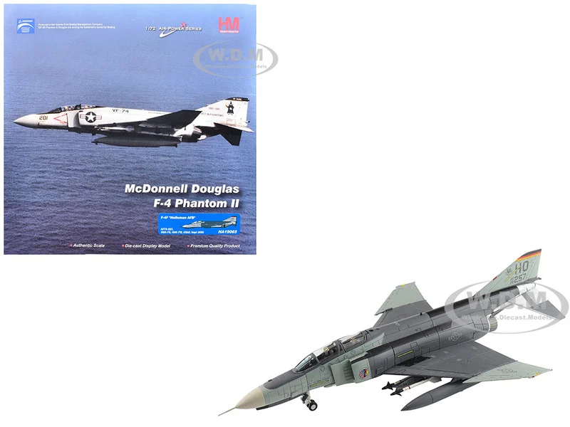 McDonnell Douglas F-4F Phantom II Fighter-Bomber Aircraft "AF72-257, 20th Fighter Squadron, 49th Fighter Wing, Holloman AFB" (2002) United States Air Force "Air Power Series" 1/72 Diecast Model by Hobby Master