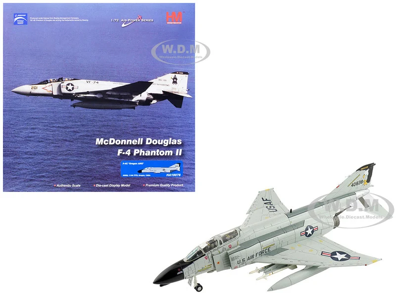McDonnell Douglas F-4C Phantom II Fighter-Bomber Aircraft "40838, 114th Tactical Fighter Training Squadron, Oregon Air National Guard" (1980) United States Air Force "Air Power Series" 1/72 Diecast Model by Hobby Master