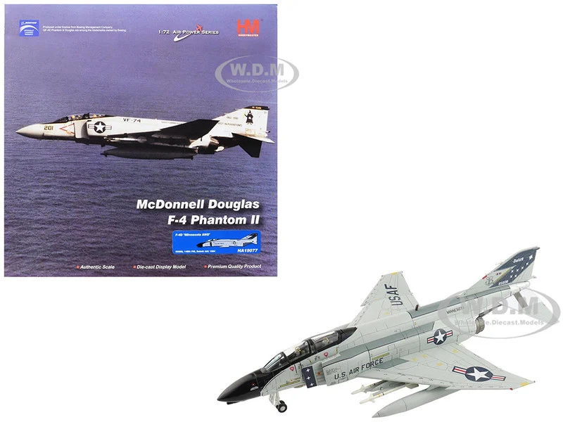 McDonnell Douglas F-4D Phantom II Fighter-Bomber Aircraft "65608, 148th Fighter-Interceptor Group, Minnesota Air National Guard, Duluth International Airport" (1984) United States Air Force "Air Power Series" 1/72 Diecast Model by Hobby Master