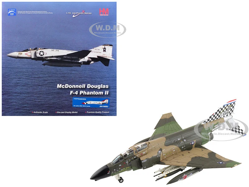 McDonnell Douglas F-4C Phantom II Fighter-Bomber Aircraft "63-7666, William Tell, 57th FIS, Keflavik Airport, Iceland" (1977) United States Air Force "Air Power Series" 1/72 Diecast Model by Hobby Master