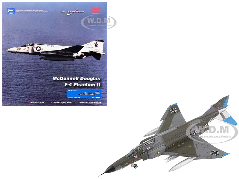 McDonnell Douglas F-4F Phantom II Fighter-Bomber Aircraft "Jagdgeschwader 74 (JG 74), Molders" (1982) German Luftwaffe "Air Power Series" 1/72 Diecast Model by Hobby Master