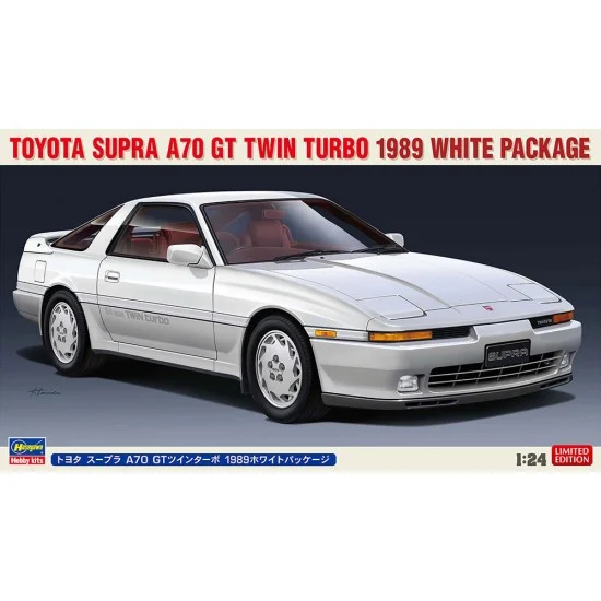 Hasegawa 20504 1/24 Japanese Saloon Car Toyota Supra A70 Gt Twin Turbo 1989 White Package - Model Cars